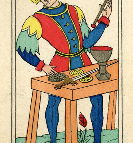Arcane I, le Bateleur, du tarot d'Oswald Wirth de 1889
