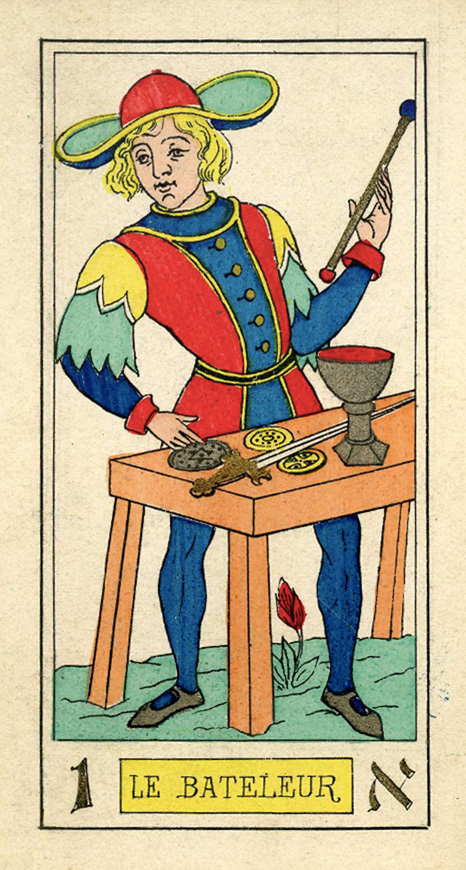 Arcane I, le Bateleur, du tarot d'Oswald Wirth de 1889