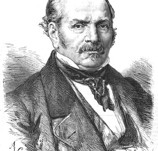 Portrait gravé d'Allan Kardec publié dans L'Illustration le 10 avril 1869