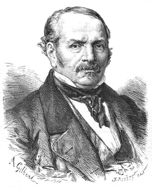 Portrait gravé d'Allan Kardec publié dans L'Illustration le 10 avril 1869