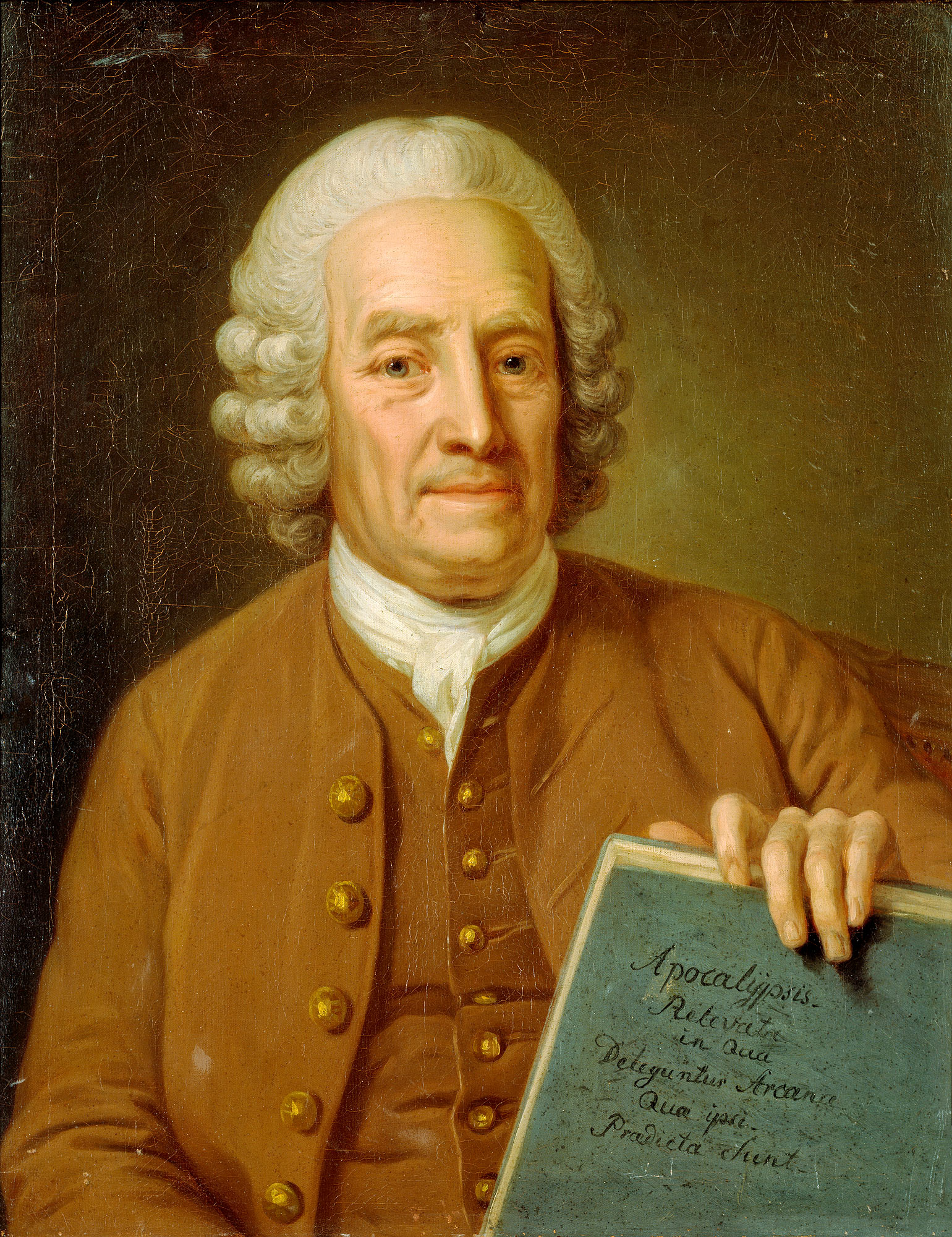 Portrait peint d'Emanuel Swedenborg, savant et mystique suédois du XVIIIe siècle