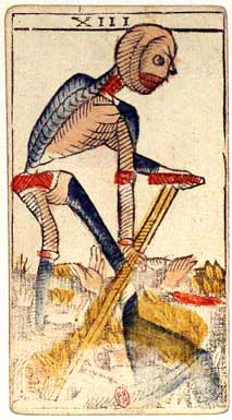 Atout XIII sans nom, la Mort, tarot de Marseille de Jean Dodal, début du XVIIIe siècle