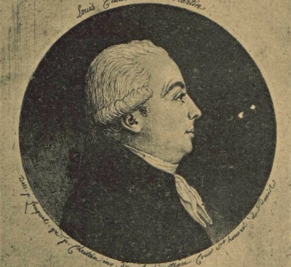 Portrait de profil de Louis-Claude de Saint-Martin réalisé au physionotrace