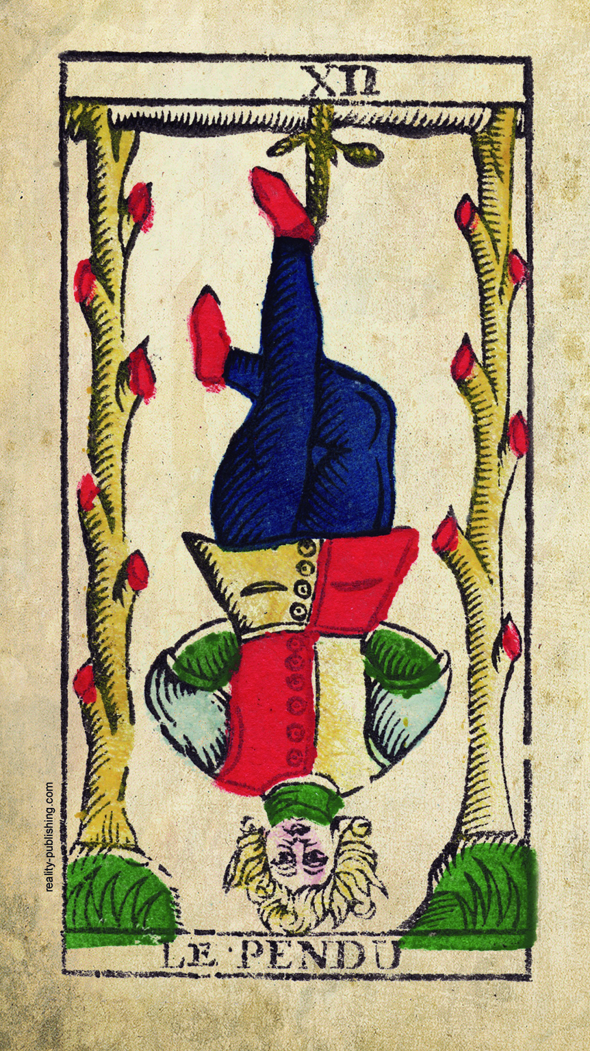 Atout XII, le Pendu, du tarot de Marseille dit de Nicolas Conver