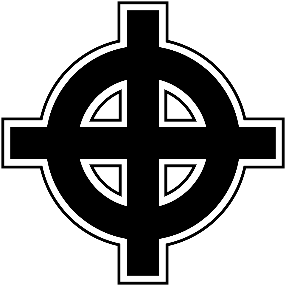 Croix celtique : croix latine avec un anneau autour de la croisée