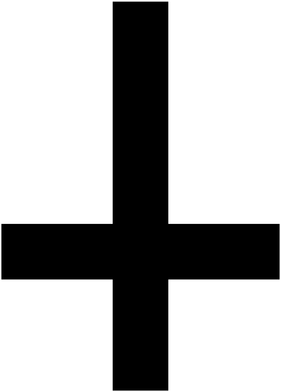 Croix de Saint-Pierre : croix latine renversée