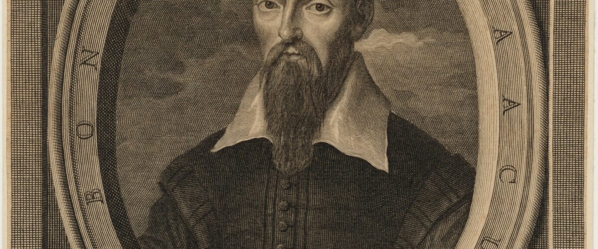 Portrait gravé d'Isaac Casaubon, homme barbu en buste dans un médaillon ovale